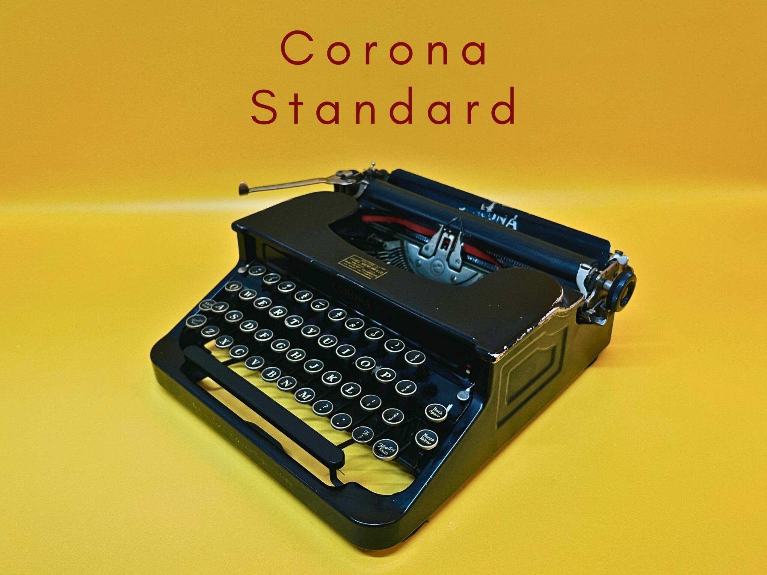 Máquina de escribir en funcionamiento, regalo de máquina de escribir estándar vintage Corona