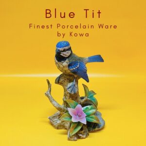 Porcelain Blue Tit Bird Figurine Hand-Painted